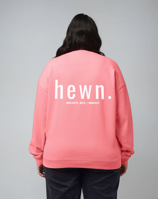 Women's Organic Cotton Signature Oversized Sweatshirt | Flamingo Pink