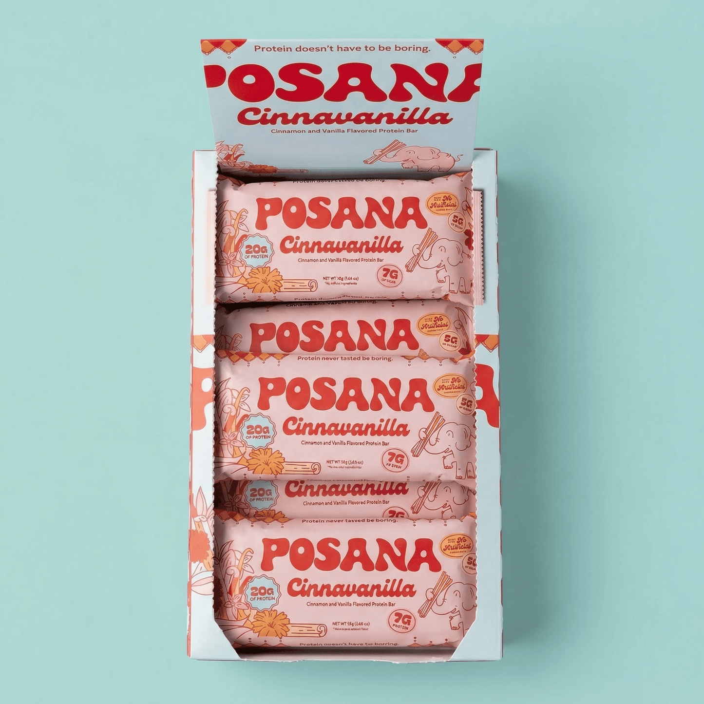 Posana Cinnavanilla Protein Bar (12 - Pack) - Vegan America