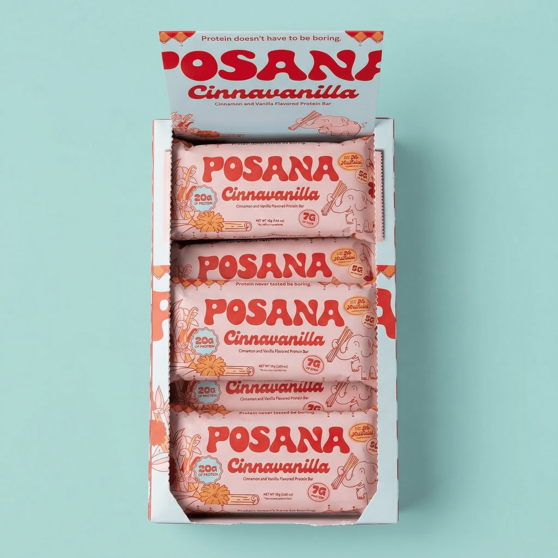 Posana Cinnavanilla Protein Bar (12 - Pack) - Vegan America