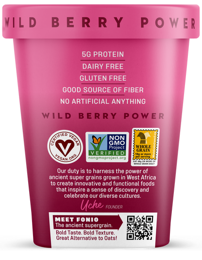 Warm Supergrain Cereal Made with Fonio – Wild Berry Power