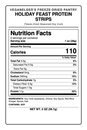 Holiday Feast Protein Strips BULK (18 Servings) Bag - Vegan America