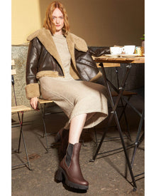 VICKY plant-based boots – chocolate