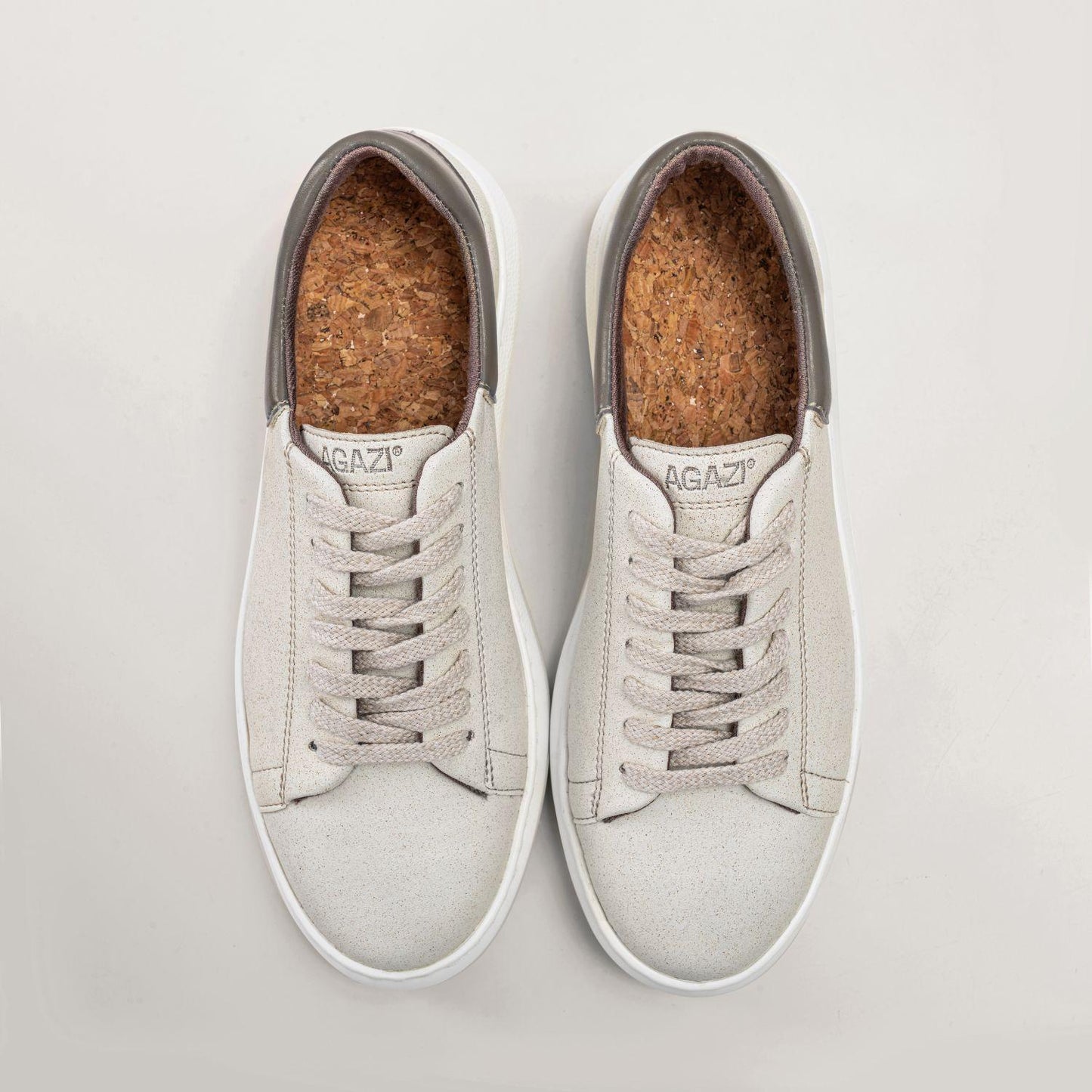 Jabłkowe sneakersy EMMA – cappuccino - Vegan America