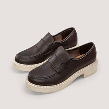 3 in 1 Apple loafers DIANE – chocolate, light sole