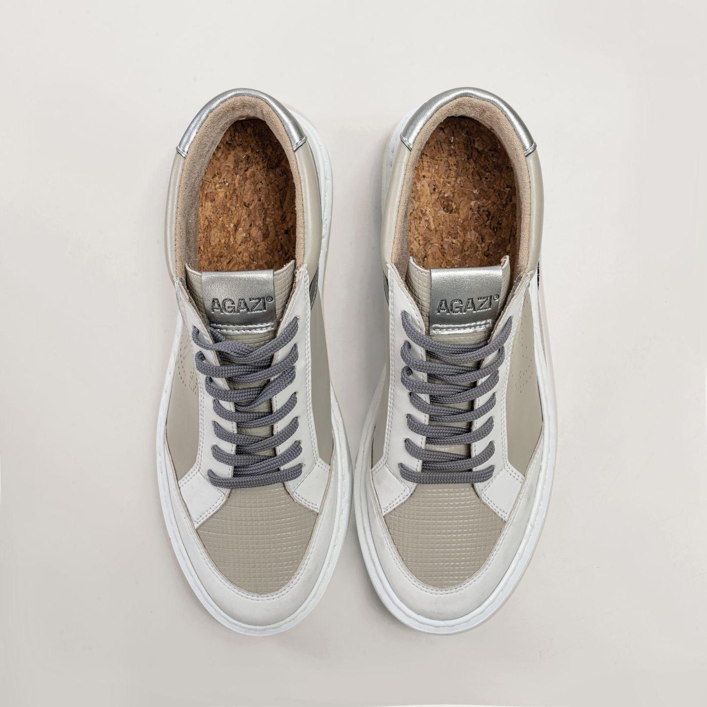 Apple & corn sneakers BLANKA – grey & white