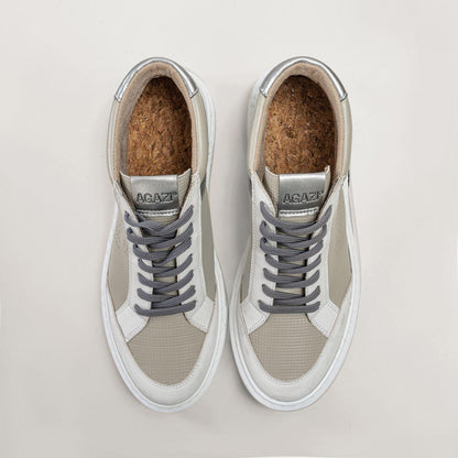 Apple & corn sneakers BLANKA – grey & white