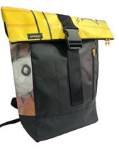 backpack urban publicity banner yellow & black comic - Vegan America
