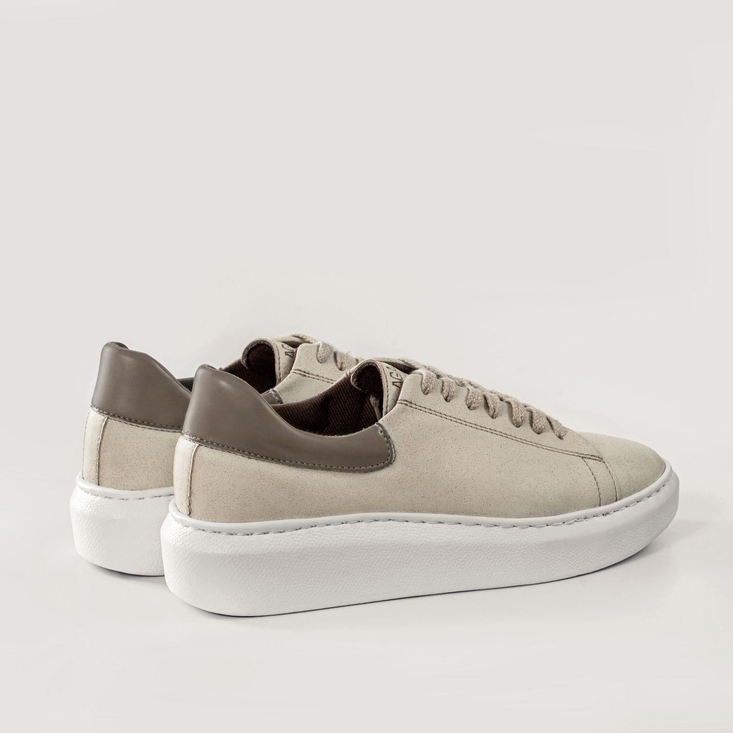 Jabłkowe sneakersy EMMA – cappuccino - Vegan America