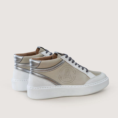 Apple & corn sneakers BLANKA – grey & white