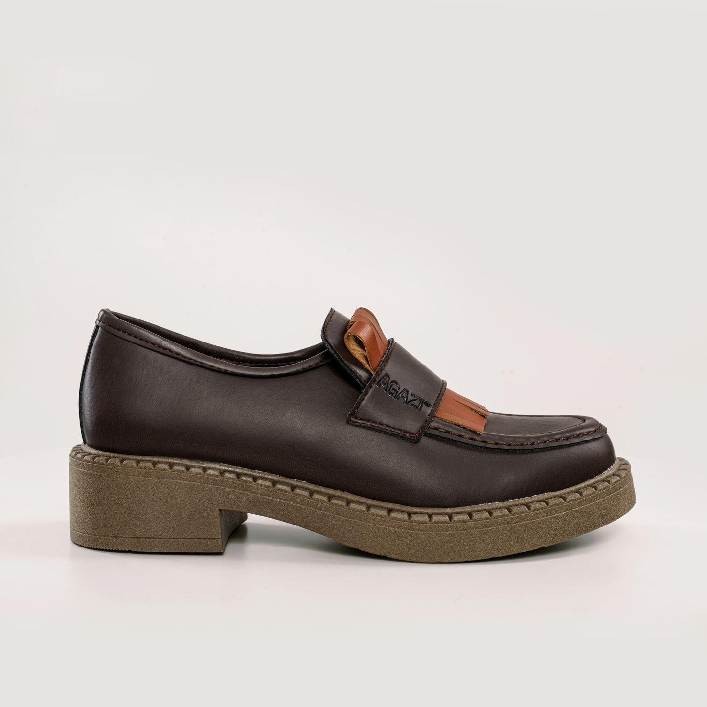 3 in 1 Apple loafers DIANE – chocolate, dark sole