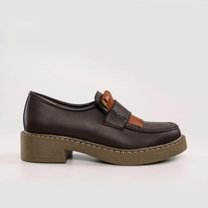 3 in 1 Apple loafers DIANE – chocolate, dark sole