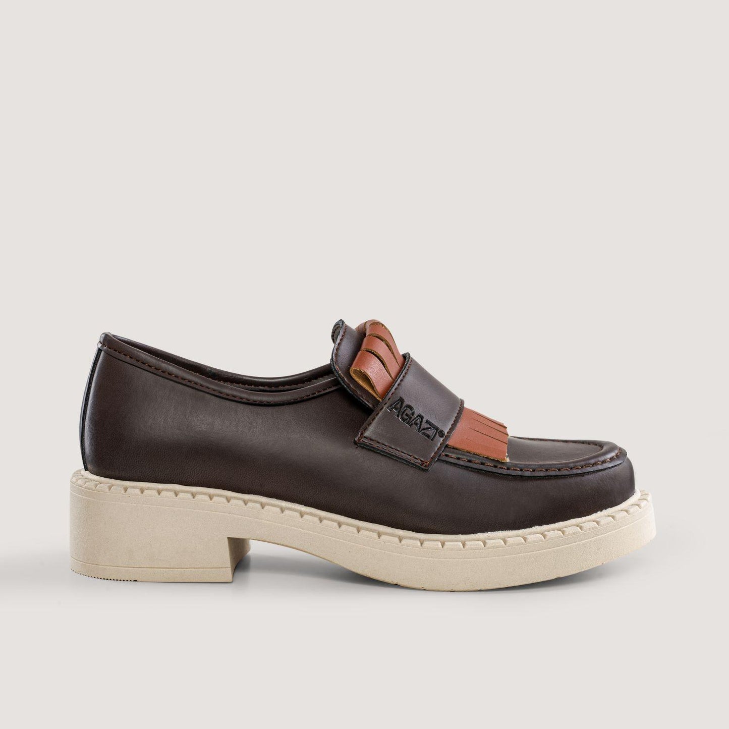 3 in 1 Apple loafers DIANE – chocolate, light sole