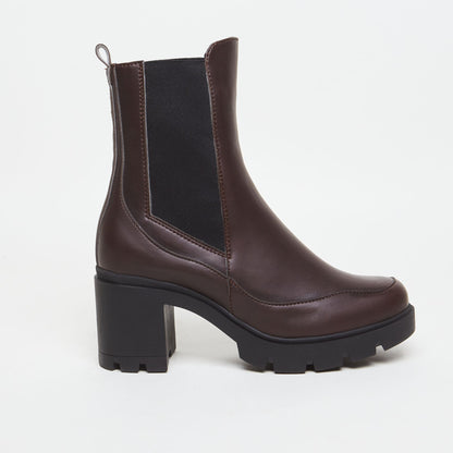 VICKY plant-based boots – chocolate