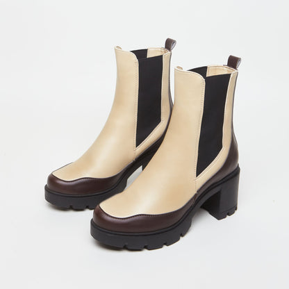VICKY plant - based boots – duo choco & vanilla - Vegan America