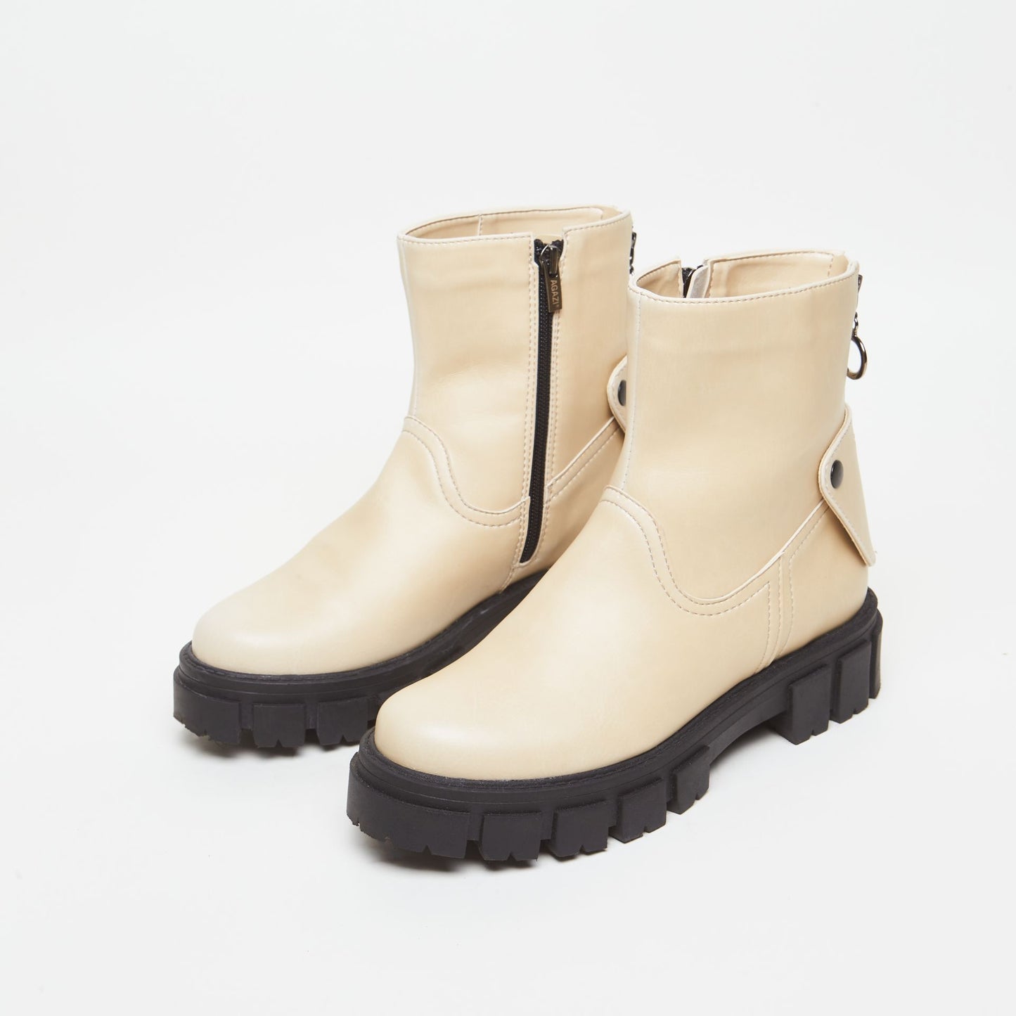 3in1 KAMA plant based leather boots – vanilla