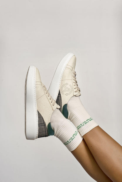 Apple & corn sneakers JANE - turquoise