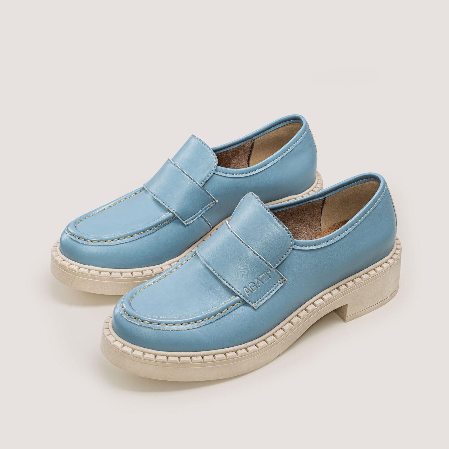 3 in 1 Apple loafers DIANE – sky blue