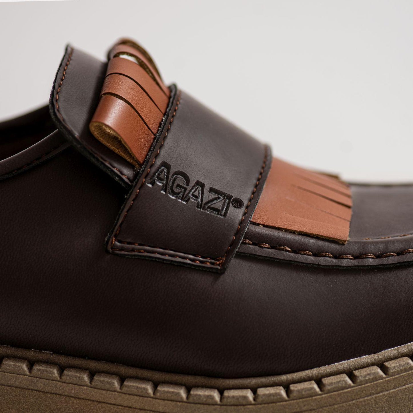 3 in 1 Apple loafers DIANE – chocolate, dark sole