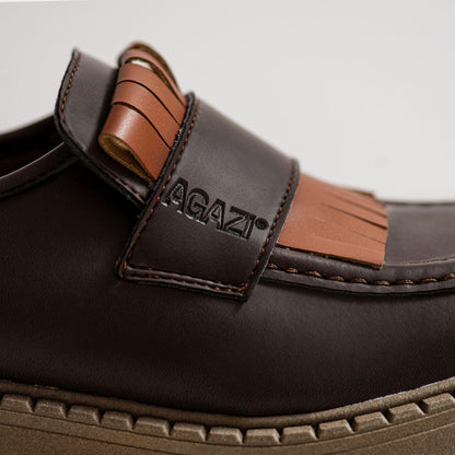 3 in 1 Apple loafers DIANE – chocolate, dark sole