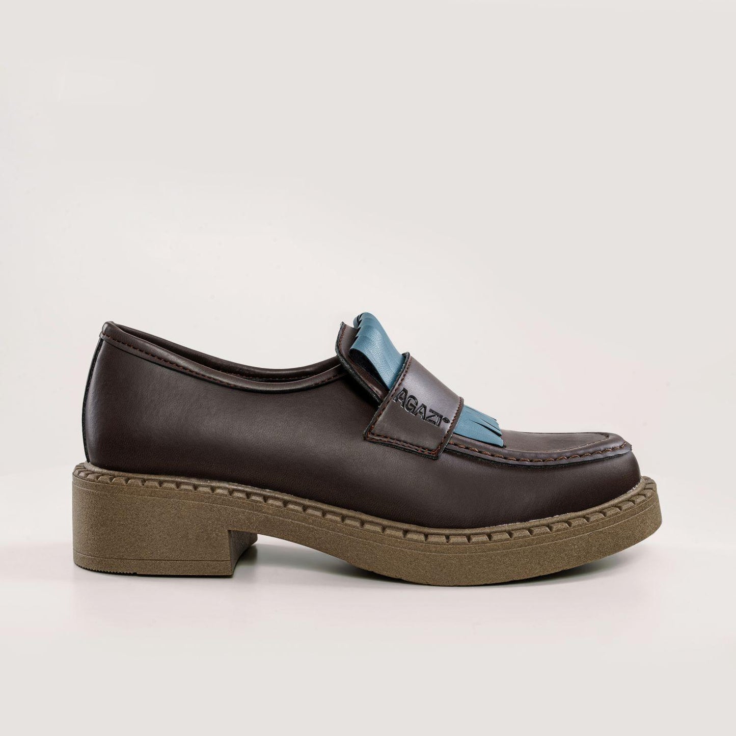 3 in 1 Apple loafers DIANE – chocolate, dark sole