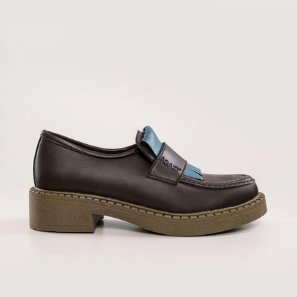 3 in 1 Apple loafers DIANE – chocolate, dark sole