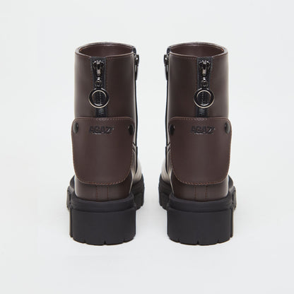 2in1 KAMA apple leather boots – chocolate