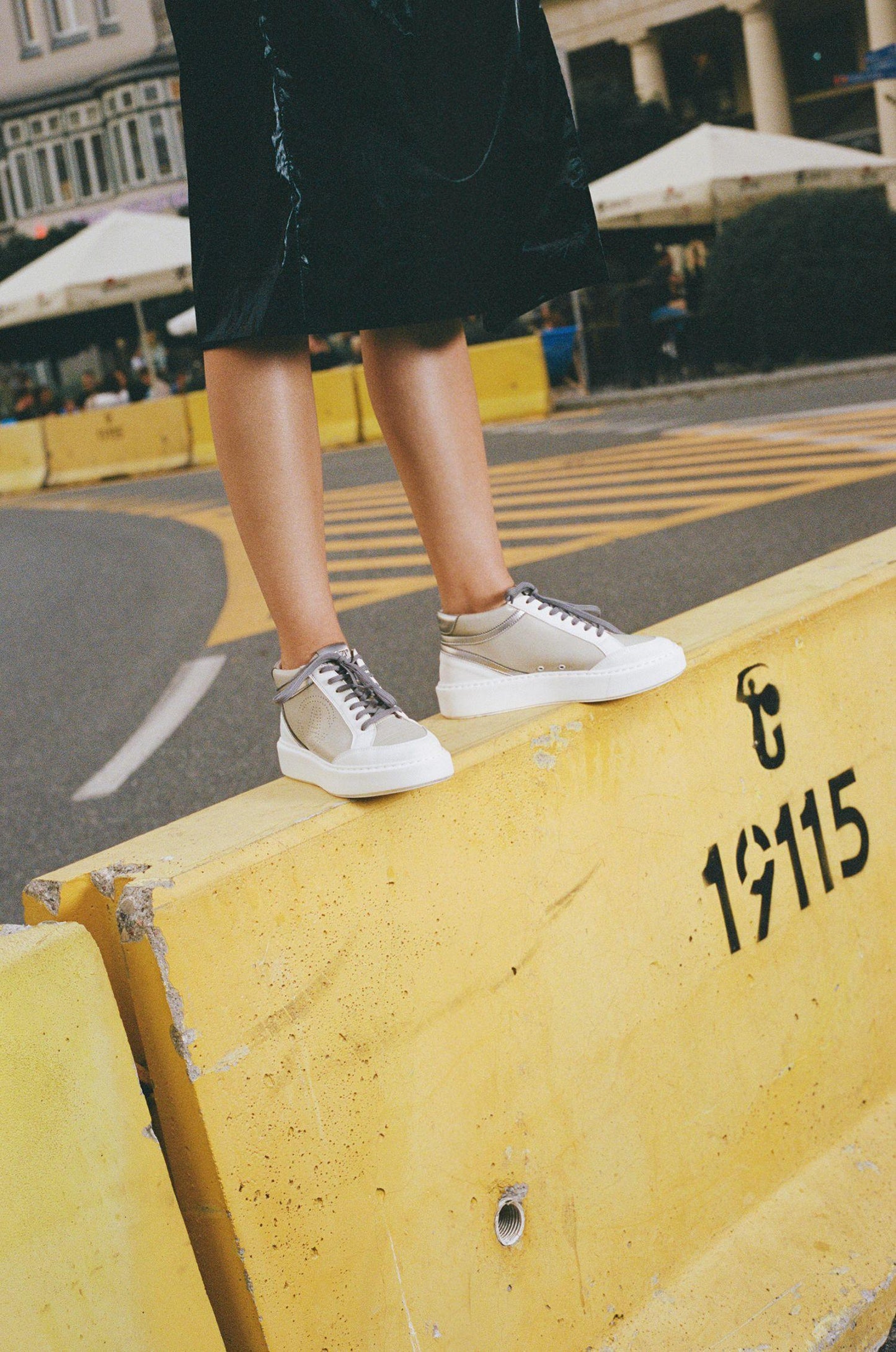 Apple & corn sneakers BLANKA – grey & white