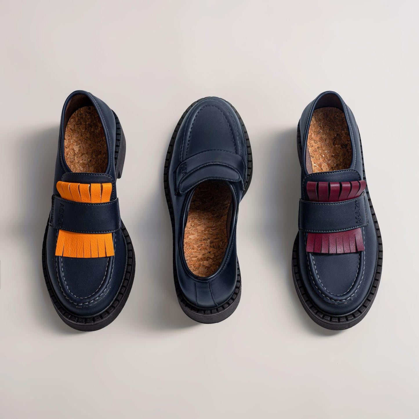 3 in 1 Corn loafers DIANE – navy blue