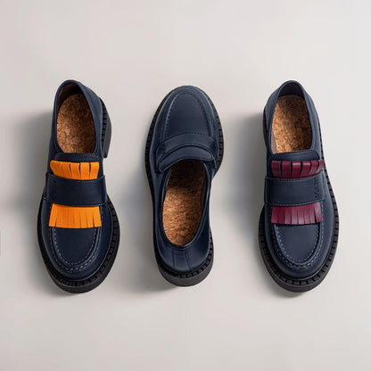 3 in 1 Corn loafers DIANE – navy blue
