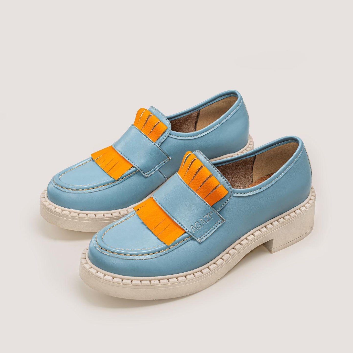 3 in 1 Apple loafers DIANE – sky blue