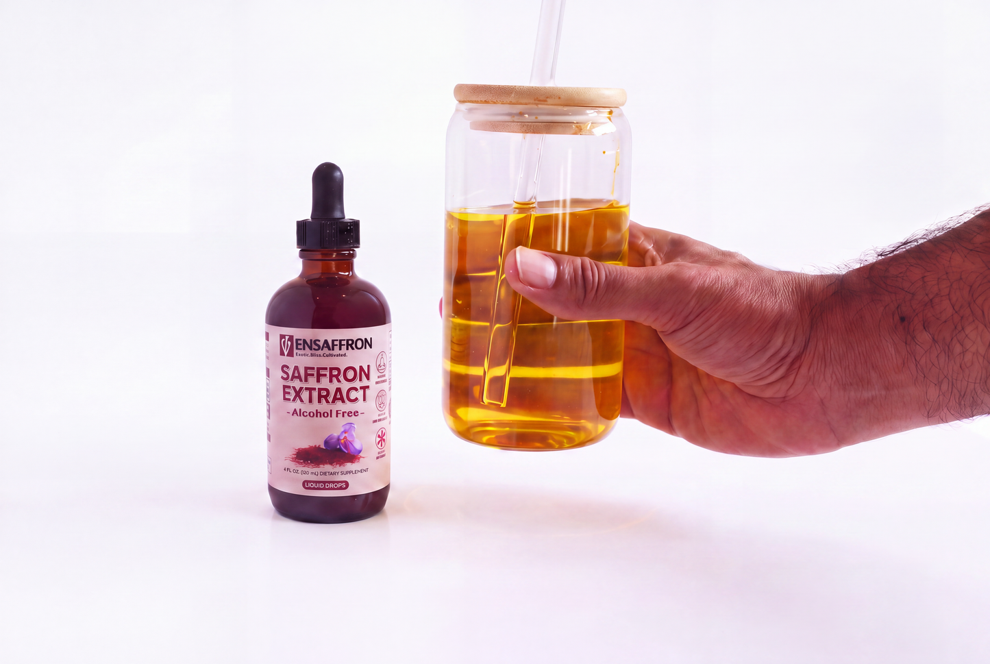 Alcohol-Free Premium Saffron Extract (Made With Pure Heray Saffron Threads)
