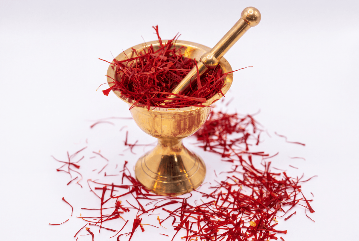 Mini Brass Mortar & Pestle for Saffron – Traditional Handcrafted Design - Vegan America