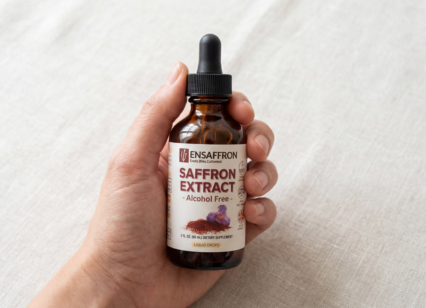 Alcohol-Free Premium Saffron Extract (Made With Pure Heray Saffron Threads)