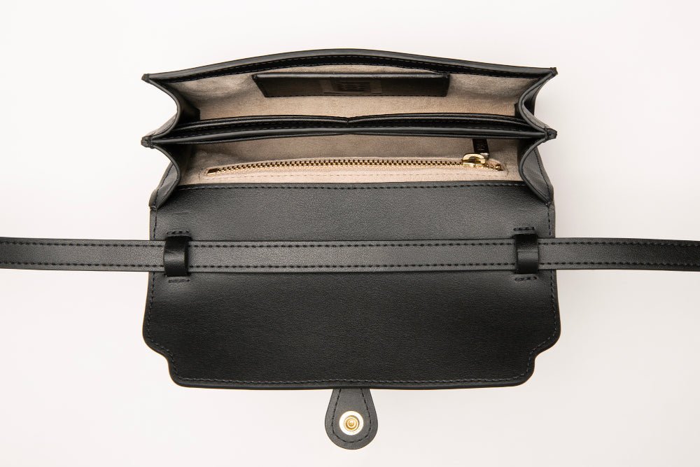 Lavāda Signature Crossbody Wallet Clutch in Black - Vegan America