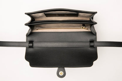 Lavāda Signature Crossbody Wallet Clutch in Black - Vegan America
