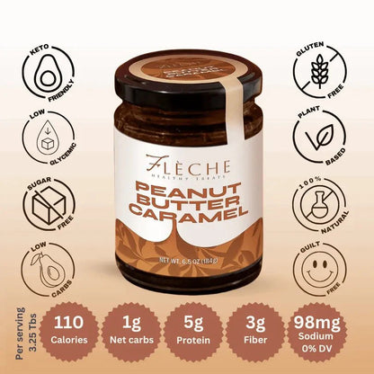 Sugar Free Peanut Butter Caramel  | Flèche Healthy Treats