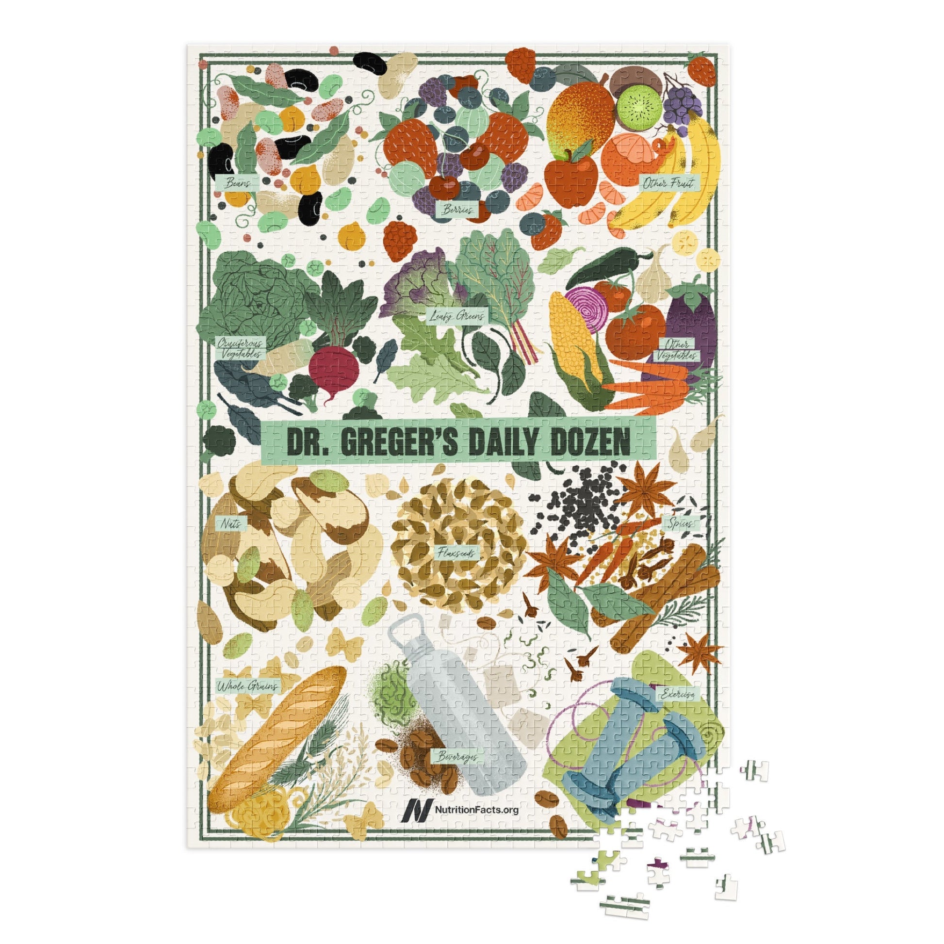 Daily Dozen Jigsaw Puzzle - Vegan America
