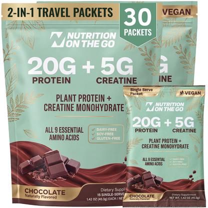 2-in-1 Vegan Protein + Creatine Travel Packets