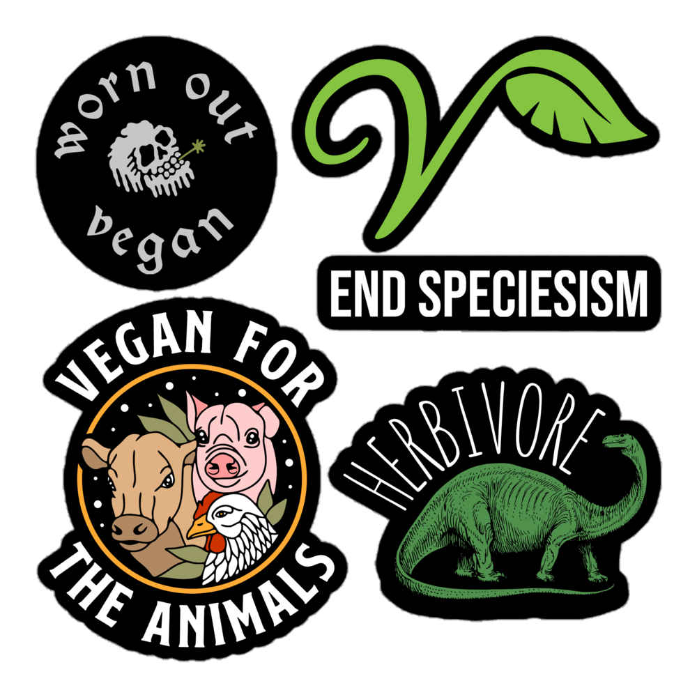 Worn Out Vegan Sticker Sheet