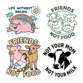 Animals Sticker Sheet - Vegan America