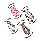 Rebel Sticker Sheet - Vegan America