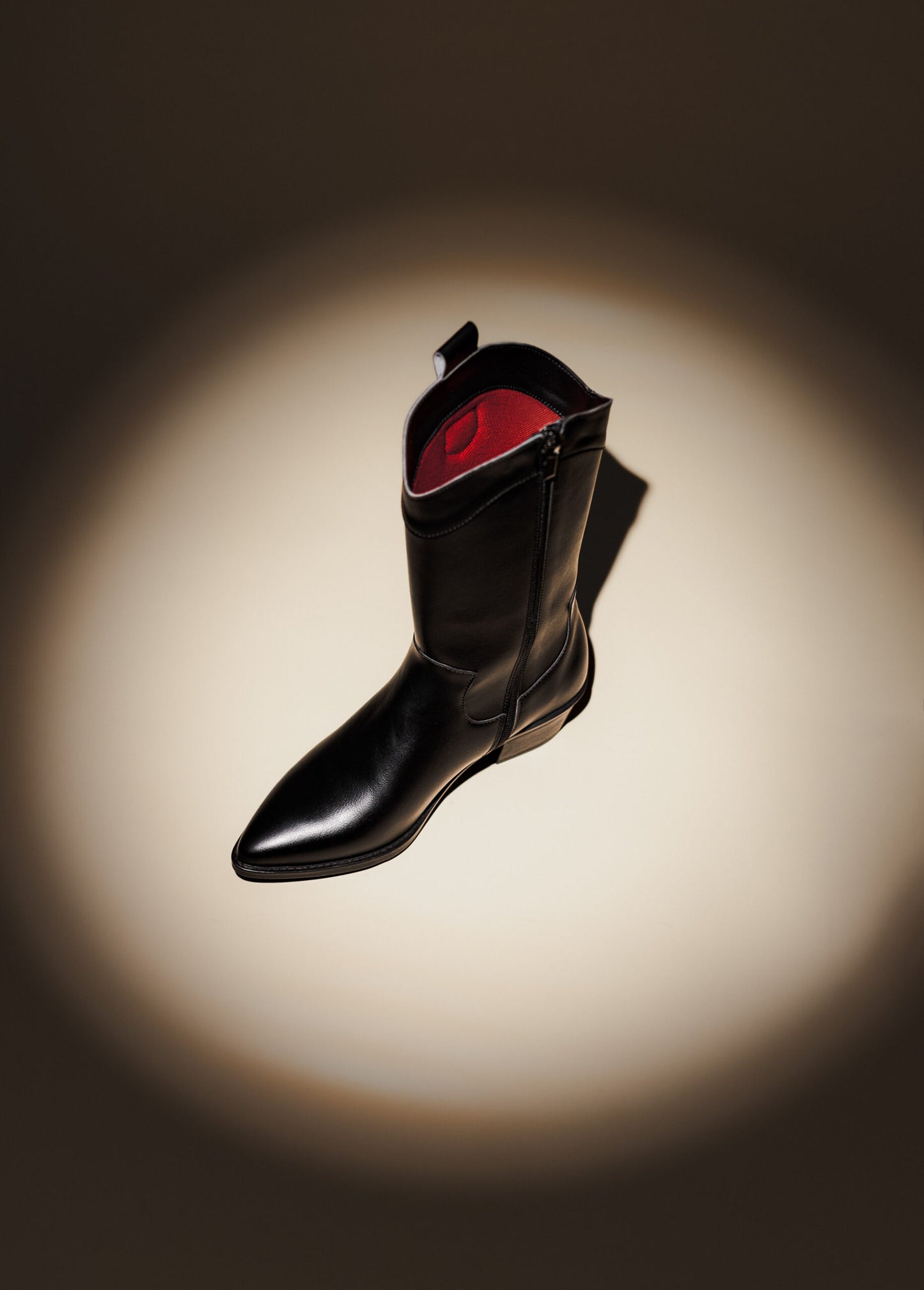 CARMEN – black plant-based leather cowboy boots