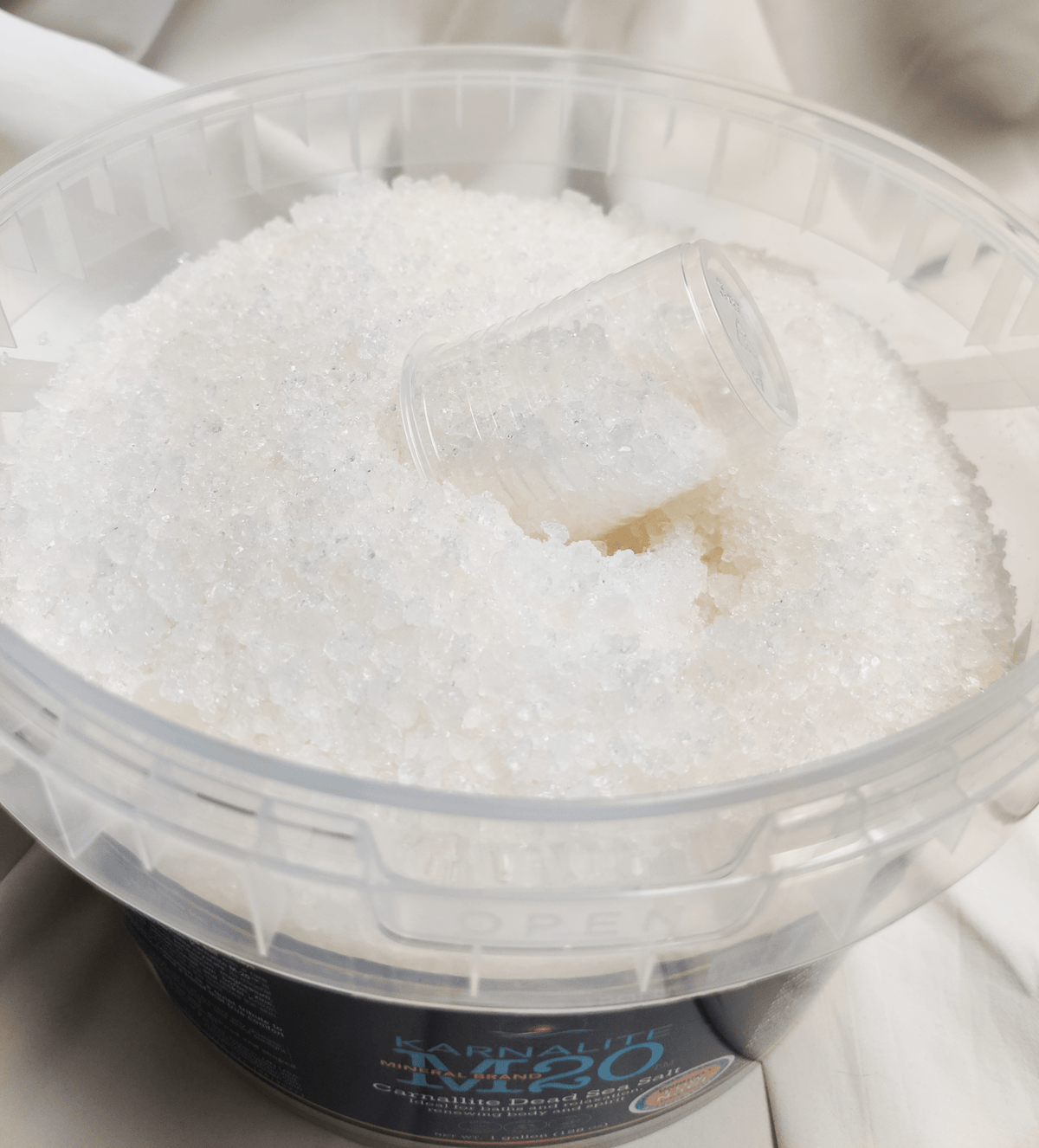 High Performance Dead Sea Mineral Bath Salt | KARNALITE M-20™ - 8 lbs Bucket - Vegan America
