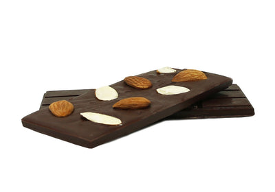 Almond and Dark Raw Chocolate Tablet, Large - Vegan America
