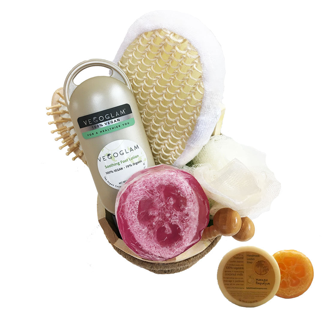 Large Pedicure Gift Set (with Loofah Soap) - VegoGlam (The Vegan Cosmetics Store)