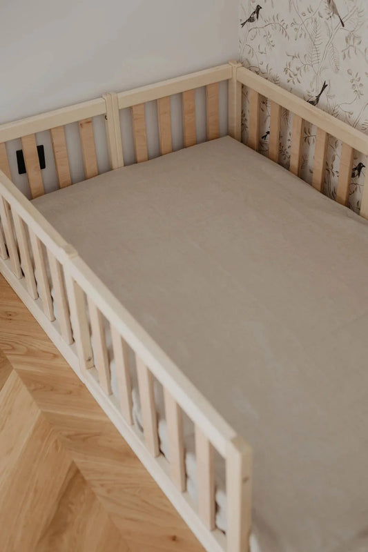 Linen Baby Cot Fitted Sheet | Multiple Colours