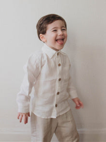 Menulis Boys Linen Shirt | Multiple Colours