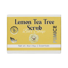 Lemon Tea Tree Scrub Bar Soap made with pumice.