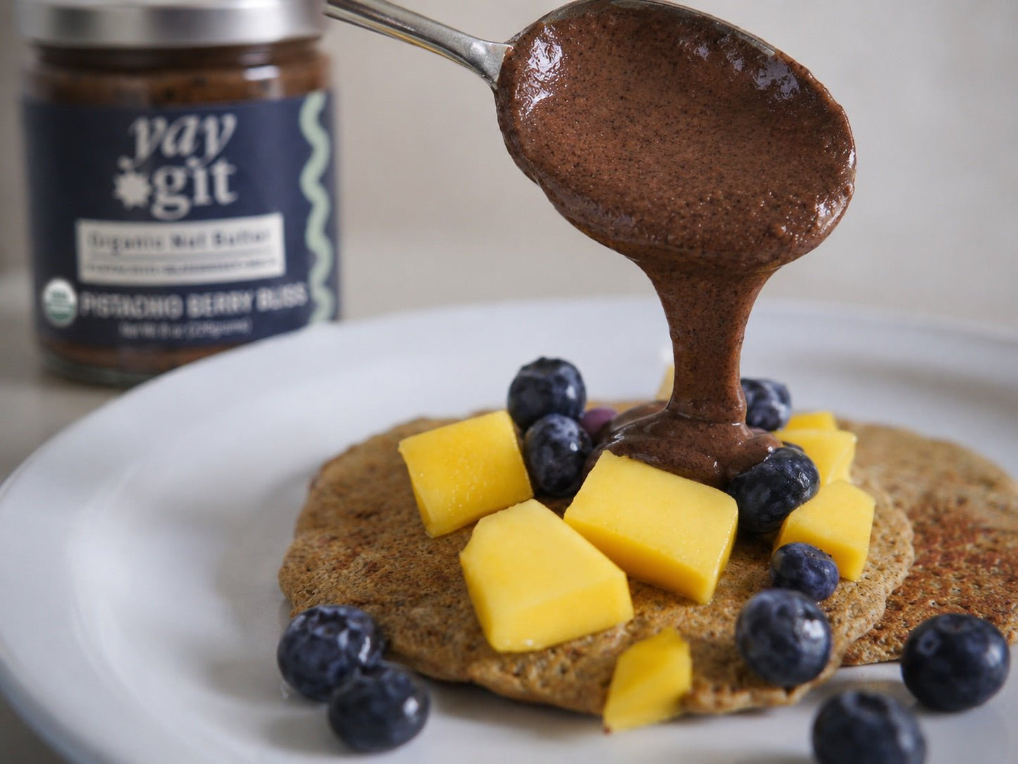 Pistachio Berry Bliss - Pistachio Blueberry Maca Butter - Vegan America