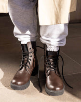 Women's Boots Workers No. 3 Chocolate - Vegan America